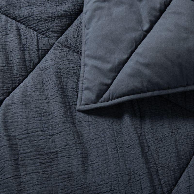 Aire Cotton Crinkle Matelasse Midnight Navy Twin/Twin XL Comforter - image 4 of 7