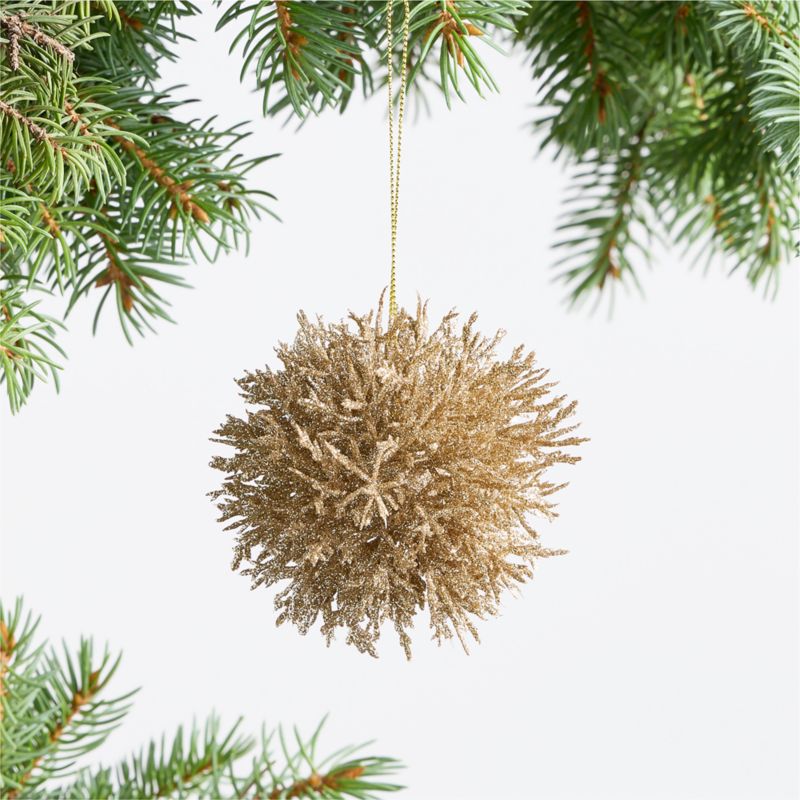 Gold Coral Cluster Christmas Tree Ornaments, Set of 12 - image 1 of 4