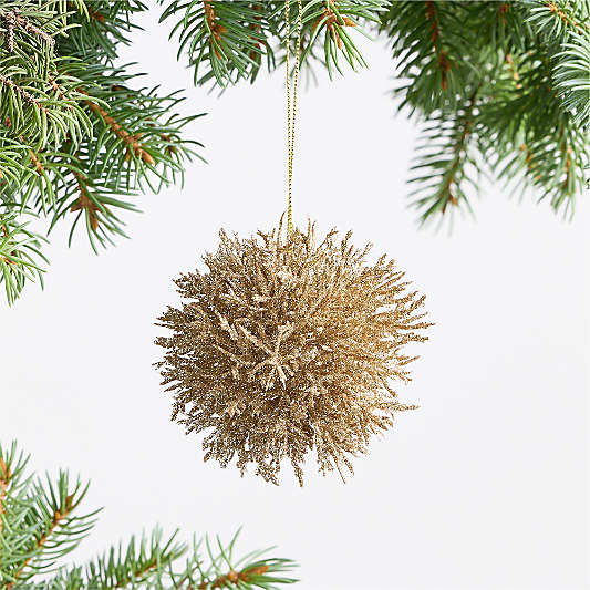Gold Coral Cluster Christmas Tree Ornaments