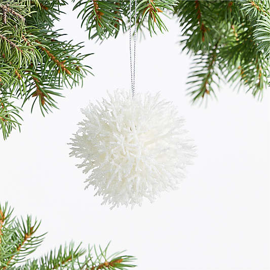 White Coral Cluster Christmas Tree Ornaments