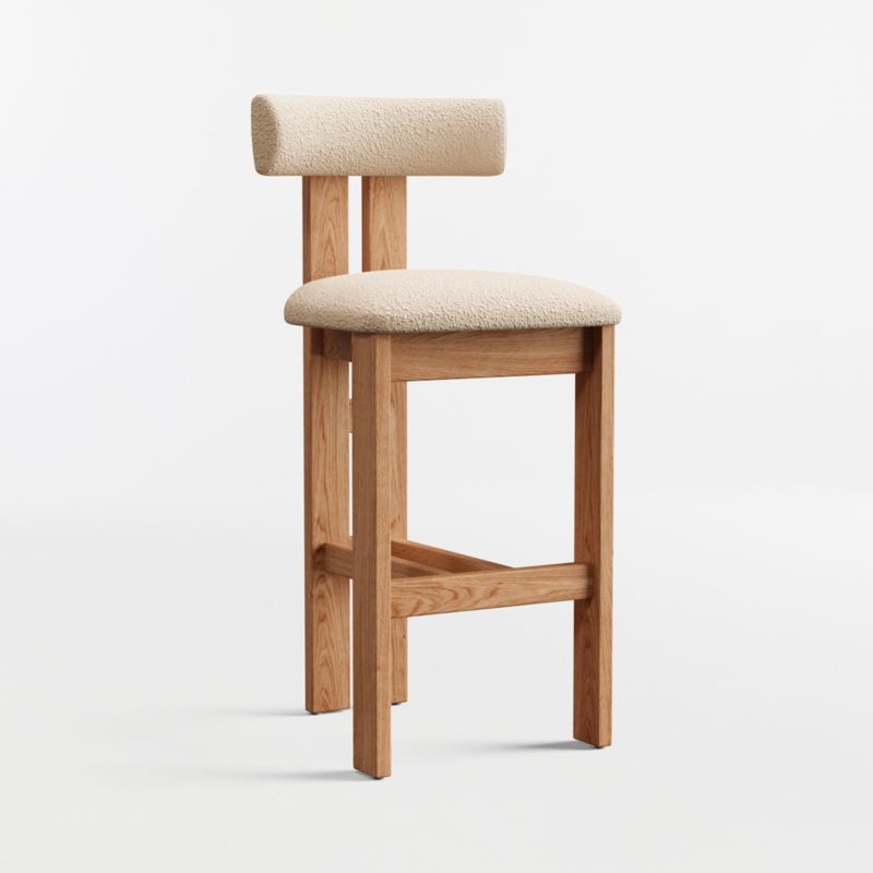 Ceremonie Natural Boucle Bar Stool by Athena Calderone - image 4 of 7