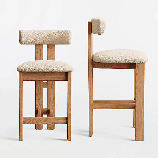 Ceremonie Natural Boucle Stools by Athena Calderone