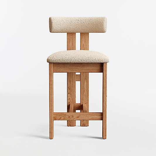 Ceremonie Natural Boucle Counter Stool by Athena Calderone