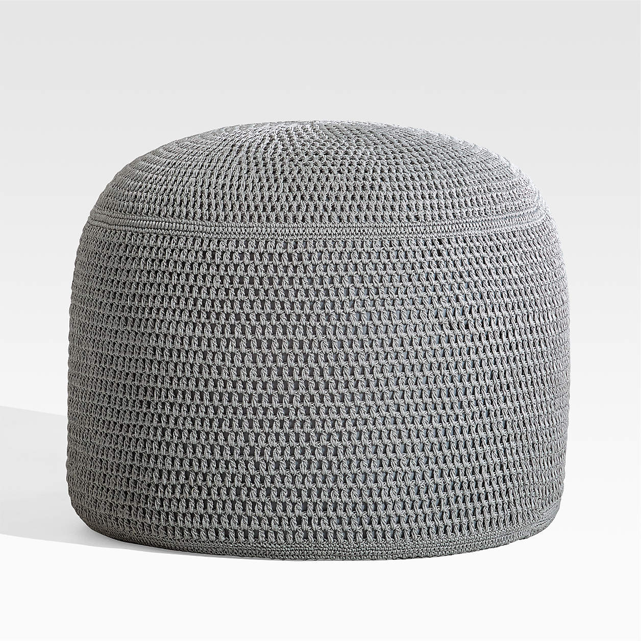 Grey Outdoor Pouf + Reviews Crate & Barrel