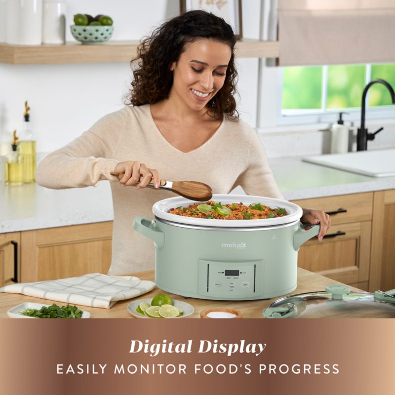 Crock-Pot Design Series 7-Qt. Cook & Carry Slow Cooker in Desert Sage - image 2 of 4