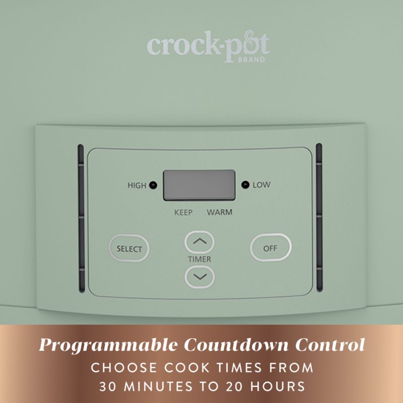 Crock-Pot Design Series 7-Qt. Cook & Carry Slow Cooker in Desert Sage - image 3 of 4