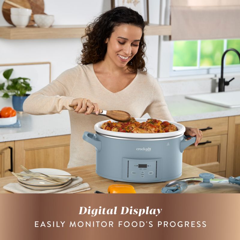 Crock-Pot Design Series 7-Qt. Cook & Carry Slow Cooker in Morning Haze - image 2 of 4