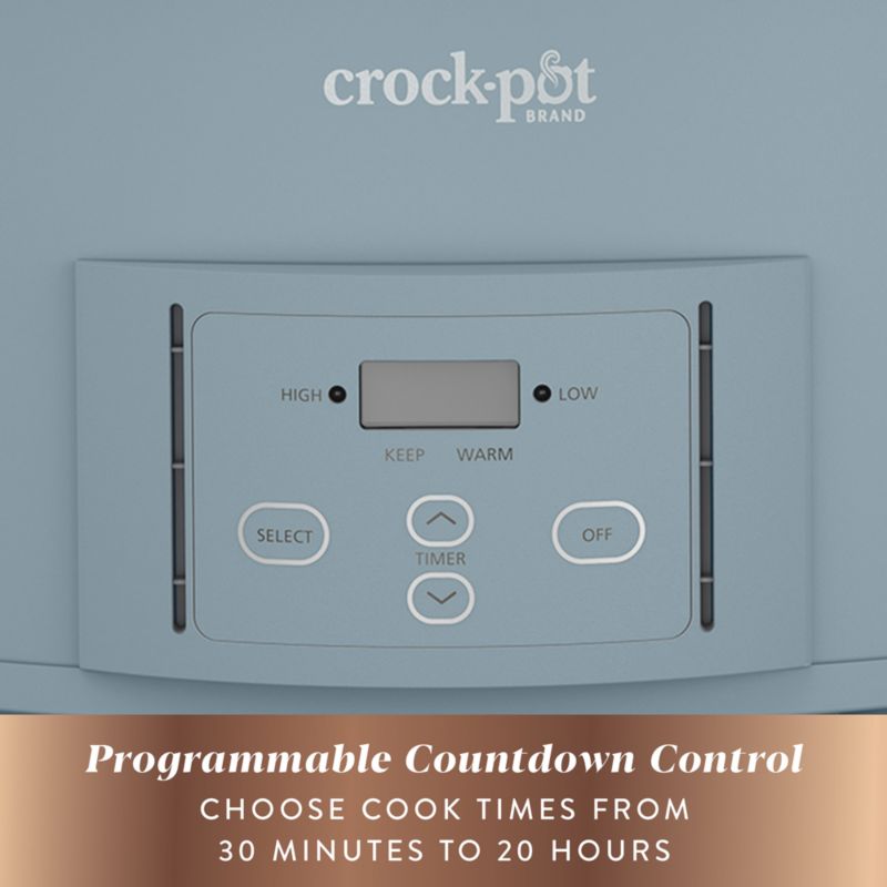 Crock-Pot Design Series 7-Qt. Cook & Carry Slow Cooker in Morning Haze - image 3 of 4