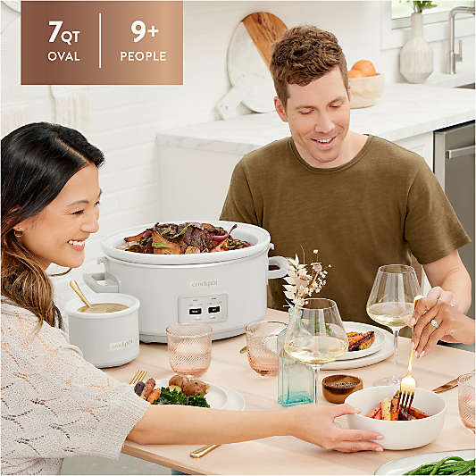 Crock-Pot 7-Qt. Cook & Carry Slow Cooker in Mushroom