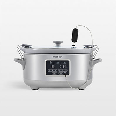 View Crock-Pot Programmable 7-Qt. Cook & Carry Slow Cooker with Sous Vide in Stainless Steel details