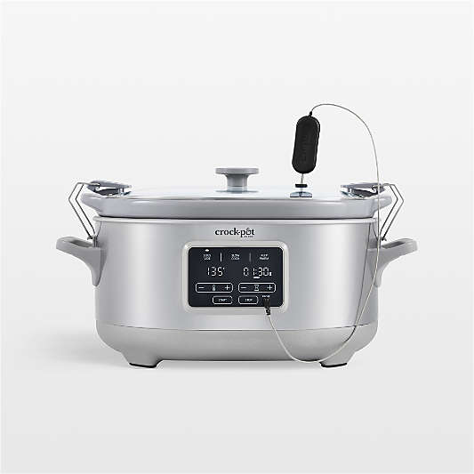 Crock-Pot Programmable 7-Qt. Cook & Carry Slow Cooker with Sous Vide in Stainless Steel