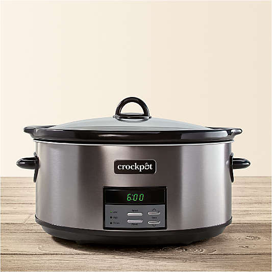 Crock-Pot Programmable 8-Qt. Slow Cooker in Black Stainless
