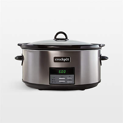 Crock-Pot Programmable 8-Qt. Slow Cooker in Black Stainless