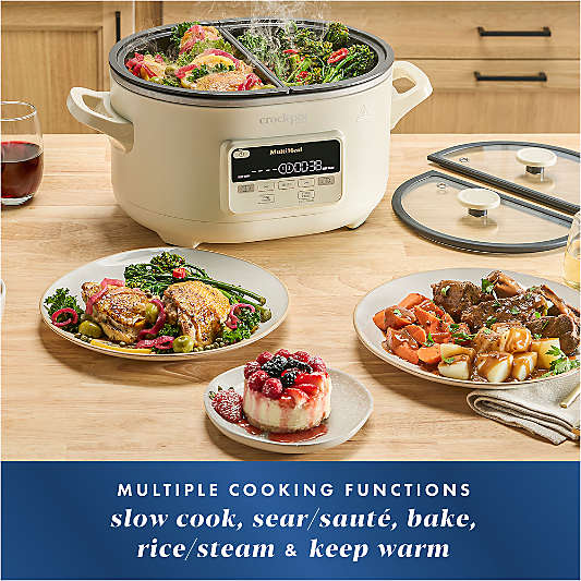 Crock-Pot MultiMeal Multicooker and Programmable Slow Cooker with Bake Function in Oat Milk