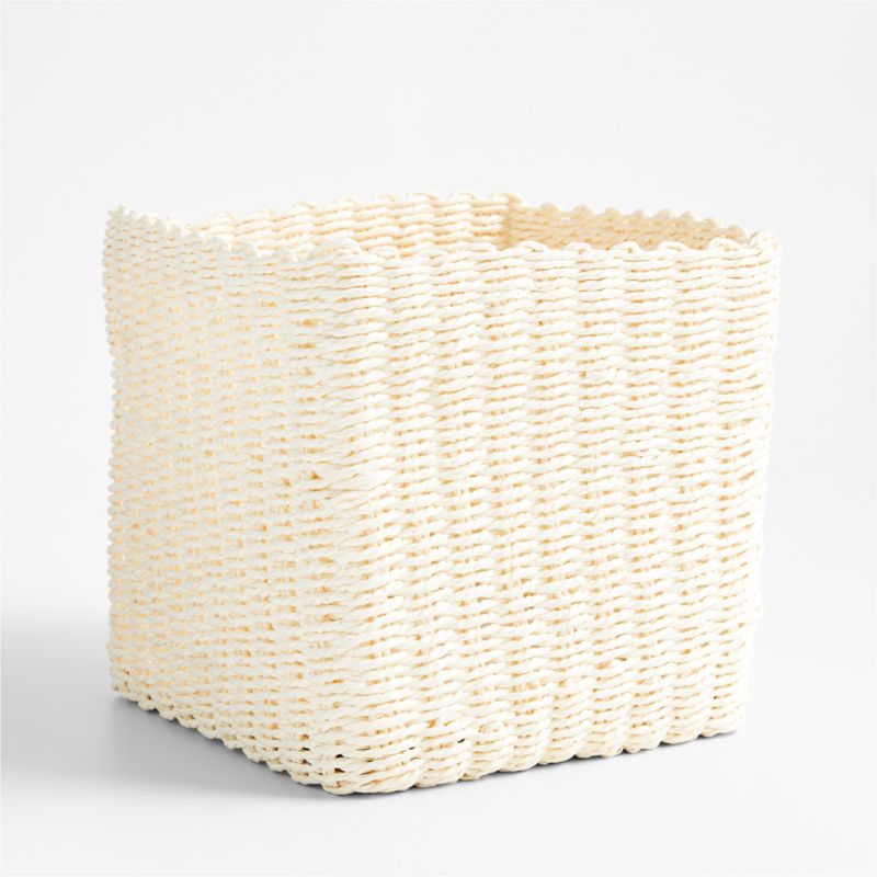 Croft Cream Handwoven Storage Bin