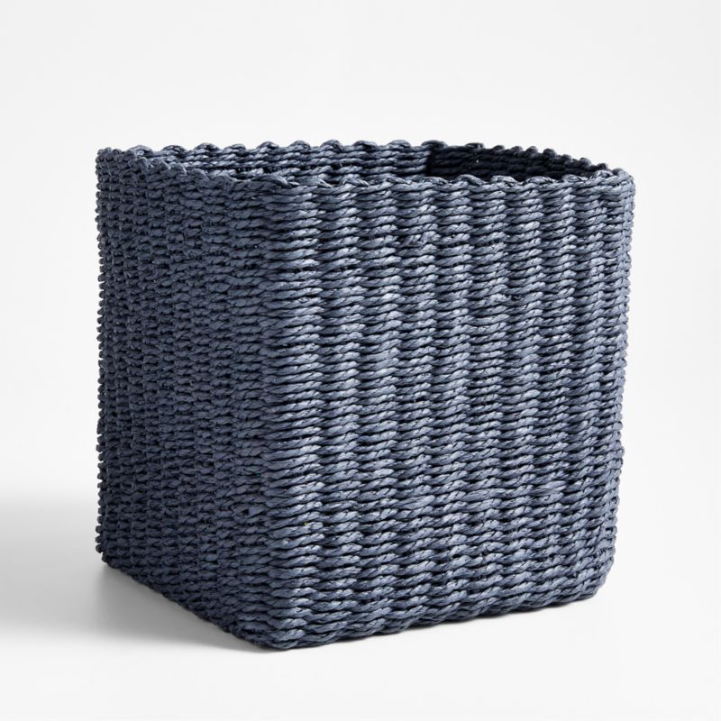 Croft Navy Blue Handwoven Storage Bin - image 7 of 9