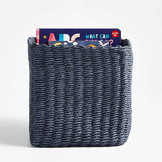 Croft Navy Blue Handwoven Storage Bin