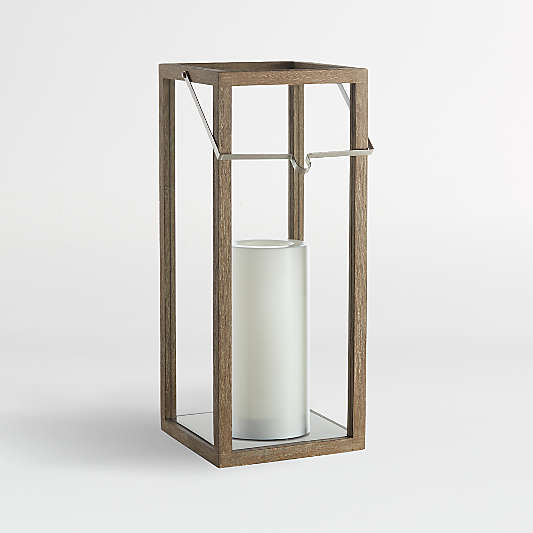 Crosby 24" Grey Teak Lantern