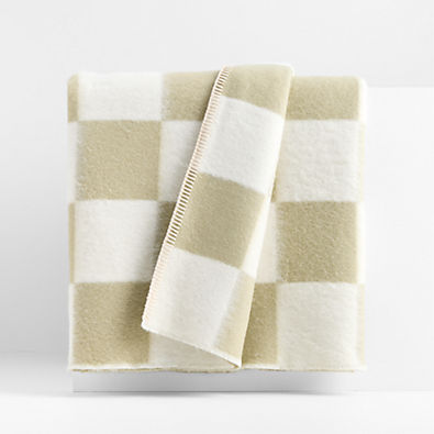 View Blacksaw Crosby Heirloom 59"x79" Alpaca Green Throw Blanket details