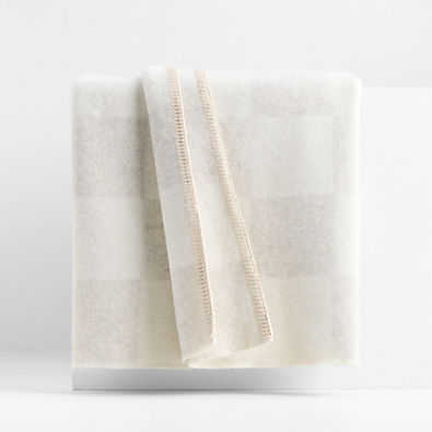 View Blacksaw Crosby Heirloom 59"x79" Alpaca Ivory Throw Blanket details