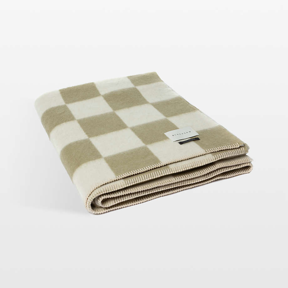 Green check throw discount blanket