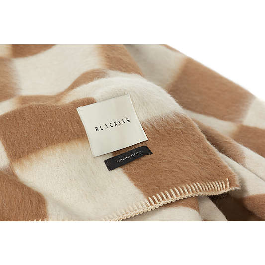 Blacksaw Crosby Heirloom 59"x79" Alpaca Tobacco Brown Throw Blanket