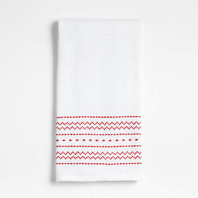 Holiday Cross Stitch Dish Towel