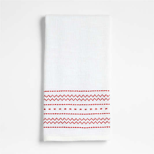 Holiday Cross Stitch Dish Towel
