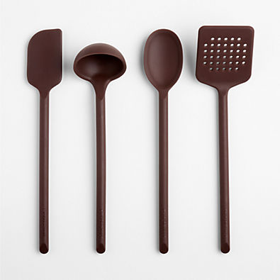 View Crate & Barrel Mulled Cider Silicone Utensils, Set of 4 details