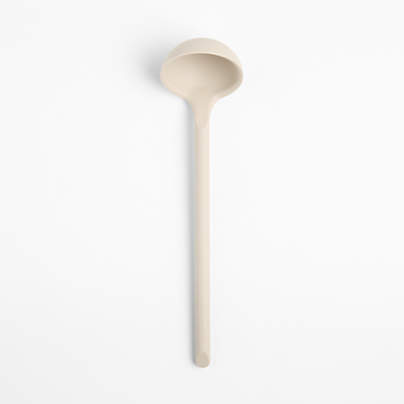 Crate & Barrel Taupe Silicone Ladle