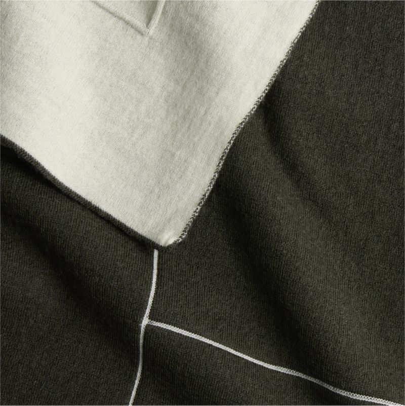 Courtside Merino Wool 70"x55" Ficus Green Throw Blanket by Venus Williams - image 1 of 5