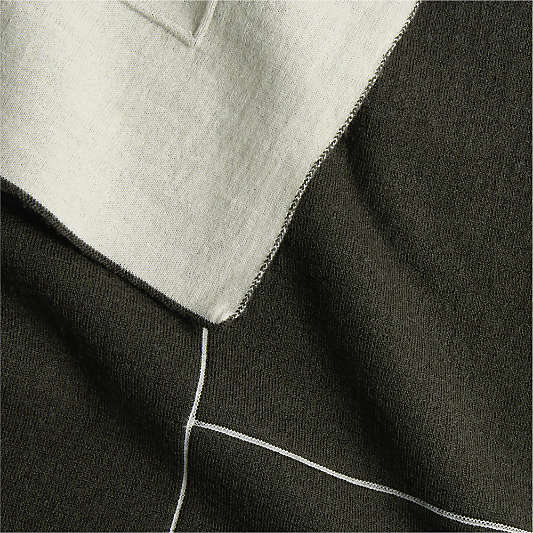 Courtside Merino Wool 70"x55" Ficus Green Throw Blanket by Venus Williams