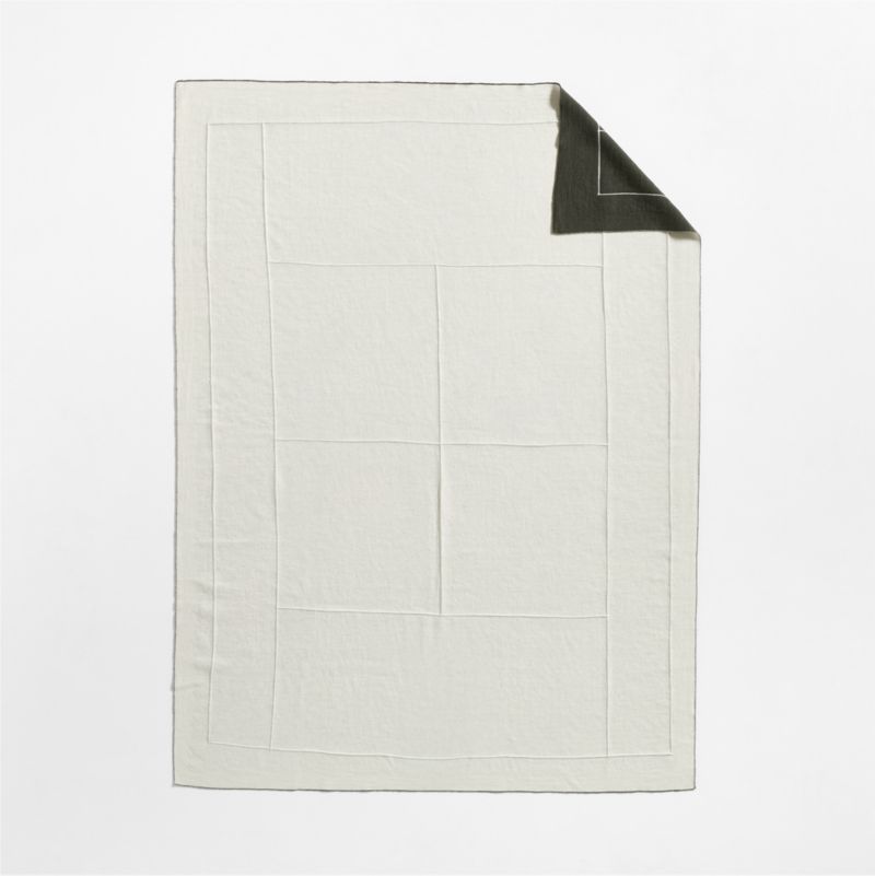 Courtside Merino Wool 70"x55" Ficus Green Throw Blanket by Venus Williams - image 3 of 5