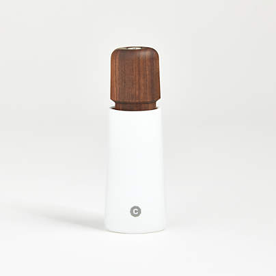 CrushGrind ® Stockholm White Ceramic and Walnut Salt or Pepper Mill