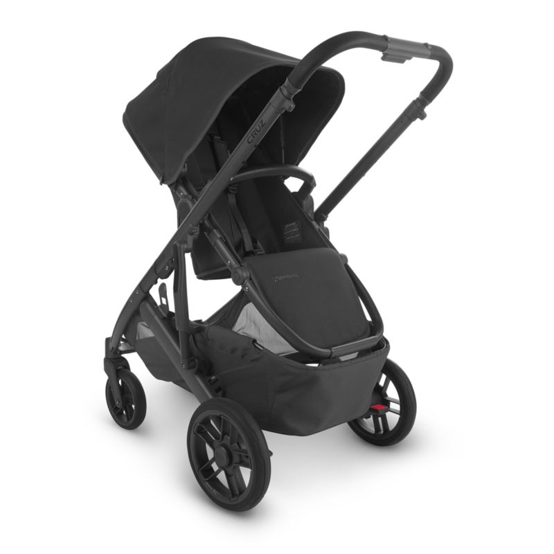 UPPAbaby Cruz V2 Black Reclining Baby Stroller with Toddler Seat ...