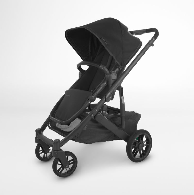 UPPAbaby Cruz V2 Black Reclining Baby Stroller with Toddler Seat ...