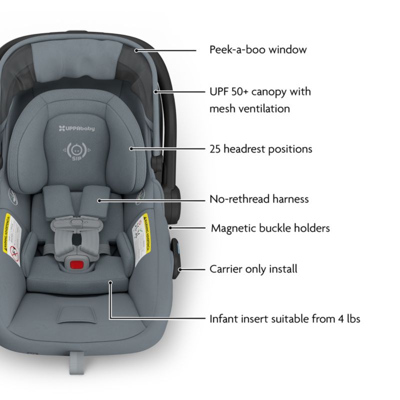 UPPAbaby ® Cruz V3 Callum Stone Blue Reclining Baby Stroller + Mesa V3 Infant Car Seat Travel System - image 3 of 4