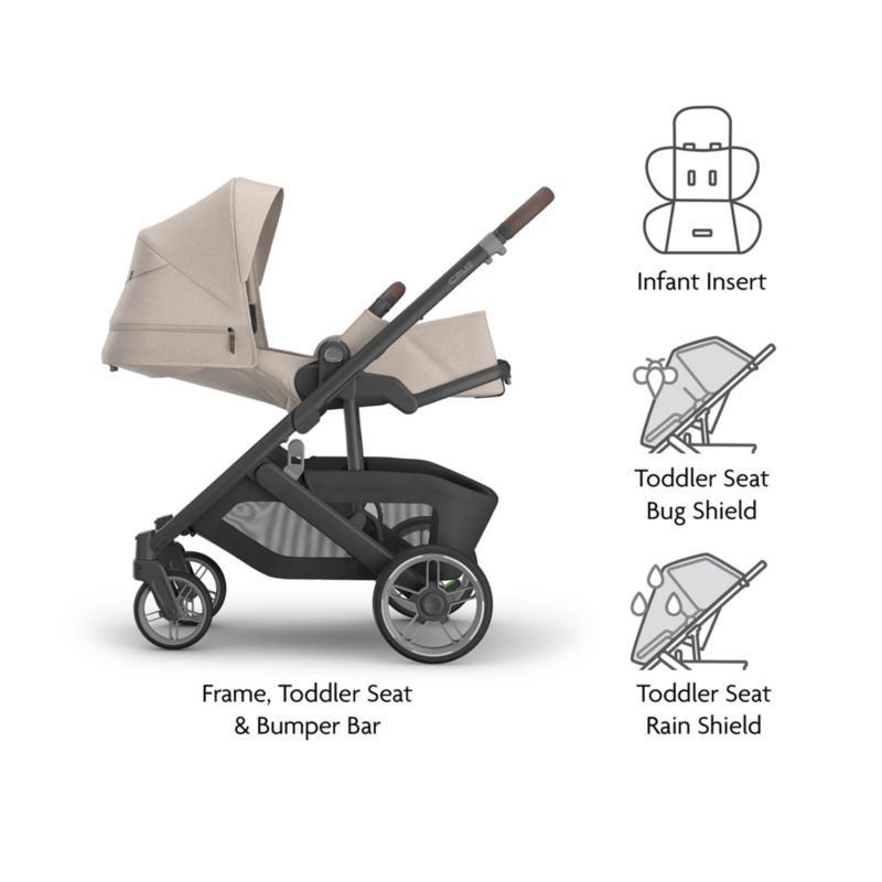 UPPAbaby ® Cruz V3 Ada Sandstone Melange Reclining Baby Stroller - image 5 of 8