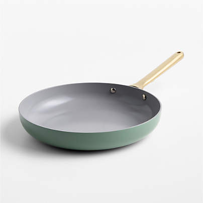 Caraway ® Coastline Ceramic Nonstick 10.5" Fry Pan with Champagne Hardware