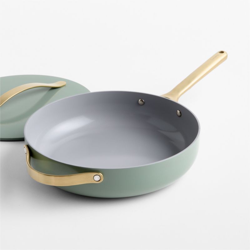 Caraway ® Coastline Ceramic Nonstick 4.5-Qt. Saute Pan with Champagne Hardware - image 1 of 3