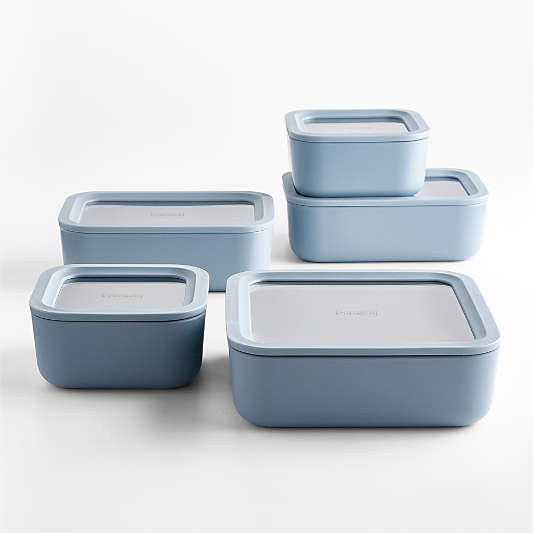Caraway ® Blue Lagoon Ceramic-Coated 13-Piece Glass Food Storage Set
