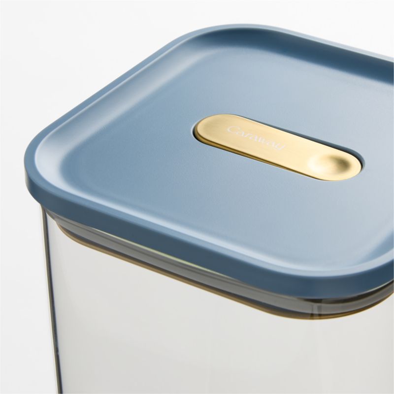 Caraway ® Blue Lagoon Airtight 4.3-Quart Large Glass Food Storage Container with Plastic and Silicone Lid - image 1 of 3