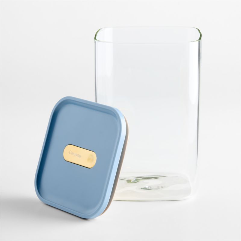 Caraway ® Blue Lagoon Airtight 4.3-Quart Large Glass Food Storage Container with Plastic and Silicone Lid - image 2 of 3