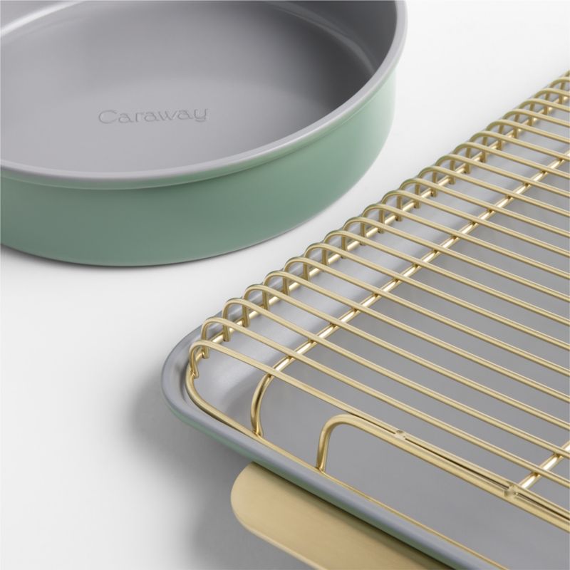 Caraway ® Coastline Ceramic Nonstick Full Bakeware & Cookware Set with Champagne Hardware - image 2 of 4