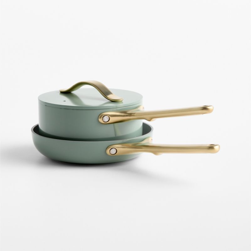Caraway ® Coastline Ceramic Nonstick Mini Cookware Duo with Champagne Hardware - image 1 of 3