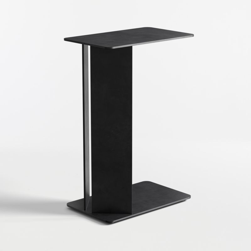 Cruz Black Steel Rectangular 10" C Side Table - image 2 of 6