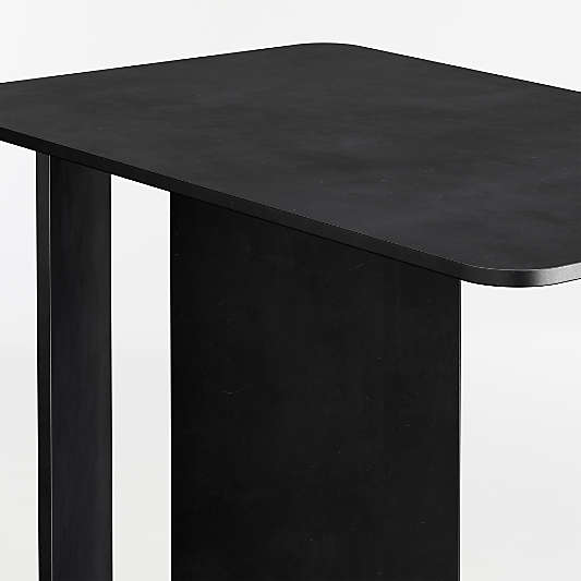 Cruz Black Steel Rectangular 10" C Side Table