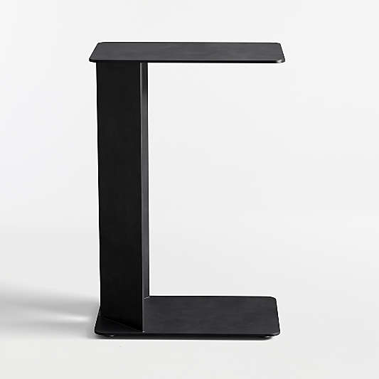 Cruz Black Steel Rectangular 10" C Side Table