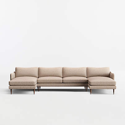Cosgrove 3-Piece U-Shaped Sectional Sofa with Double Chaise Lounge