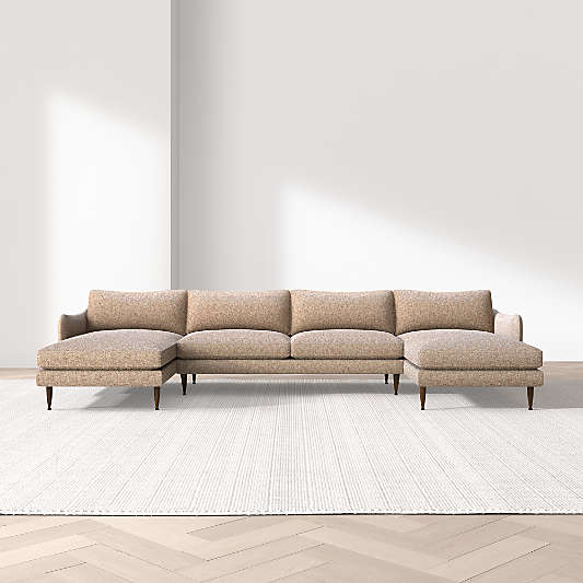 Cosgrove 3-Piece U-Shaped Sectional Sofa with Double Chaise Lounge